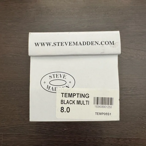 Steve Madden Women’s Black Multi Tempting Mules W/ Silver Studs - Picture 2 of 11